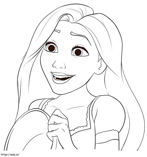 Rapunzel'S Face Funny coloring page