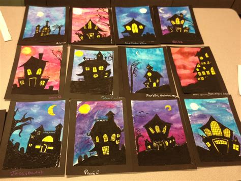 Spooky House Halloween Art Lesson Art Teacher In La