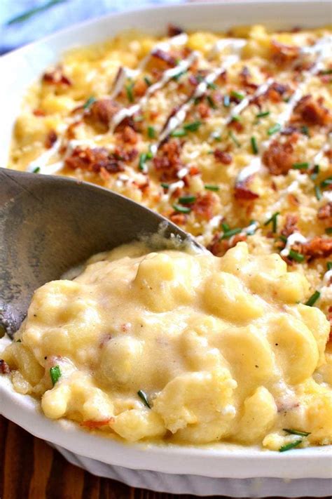 Deliciously Creamy Baked Mac And Cheese Loaded With Sour Cream Bacon