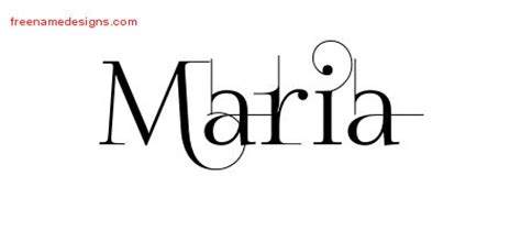 Decorated Name Tattoo Designs Maria Free Free Name Designs