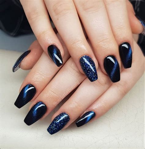 Navy Blue Nails Design