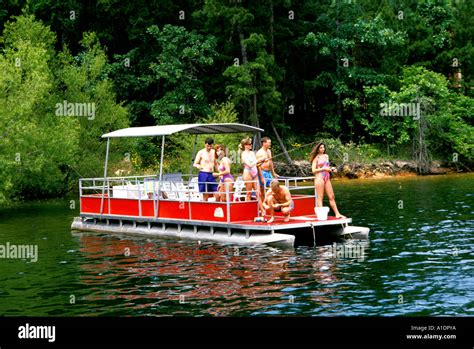 Arkansas Degray Lake Party Barge With Couples Stock Photo Alamy