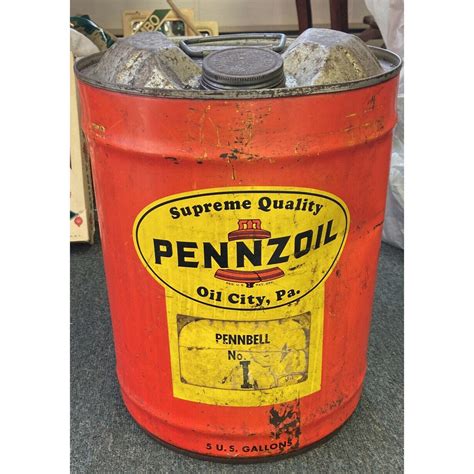 Vintage Pennzoil 5 Gallon Pennsylvania Motor Oil Can Oil Etsy