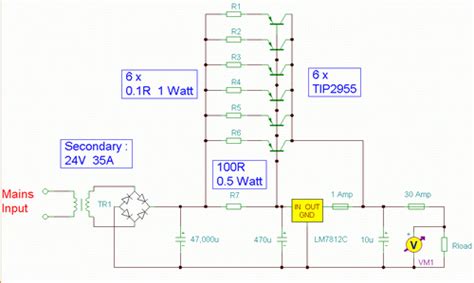 12 Volt 30 Amp Psu Circuit Diagrams Schematics Electronic Projects