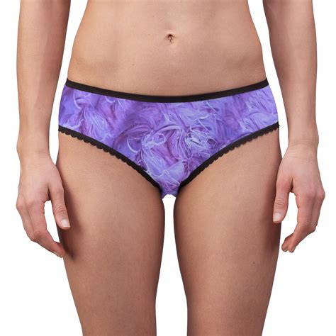 Swirls Abstract Print Purple Panties Cotton Women S Underwear Fashion Gift For Her Swirling