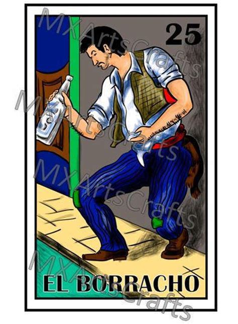 mexican loteria el borracho loteria mexican drunk man etsy