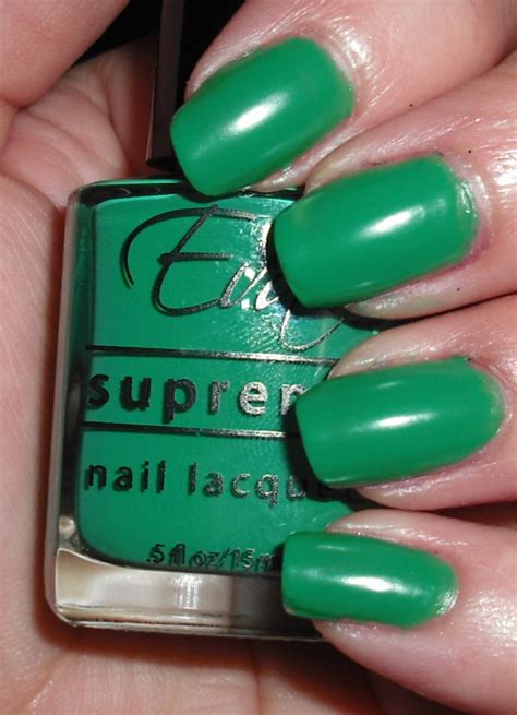 Imperfectly Painted Eva Kelly Green And Green Glitter