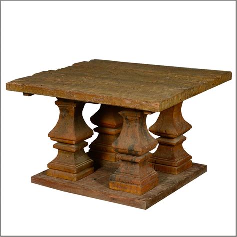 Sculptural and substantial, our outdoor pedestal coffee table is ideal for casual outdoor entertaining. Ancient Columns Square Pedestal Coffee Table Reclaimed ...
