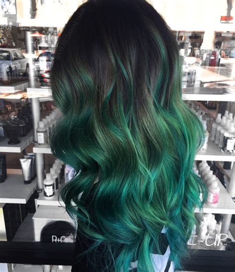 Pin By Kirsty Neill On Hair Hair Styles Ombre Hair Green Hair