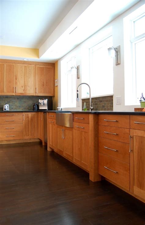 He constructed everything himself, including the solid cherry doors. Mecklenburg Cherry Cabinets | Kitchen renovation, Kitchen ...