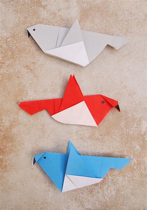 Simple Origami Birds For Kids Oiseau Origami Origami Avec Pliage