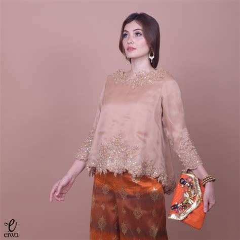 Kebaya Indonesia Modern High Low Hi Low Lace Brokat Organdi Organdy Organza Embellished