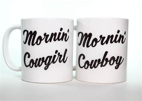 Morning Cowboy Cowgirl Friend T Mug Coffee Mug Porcelain Tea Mugen