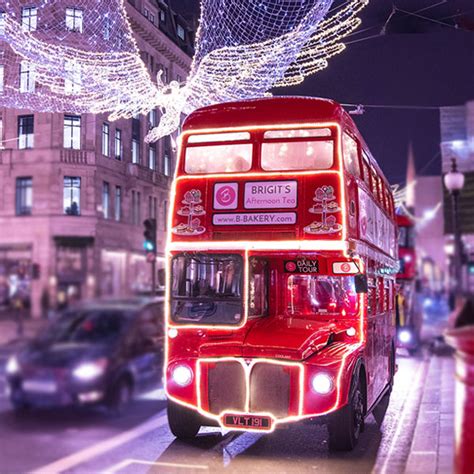 Christmas Lights Afternoon Tea Bus Tour In London B Bakery London