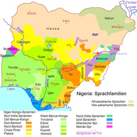 Map Of Nigeria Languages Online Maps And Travel