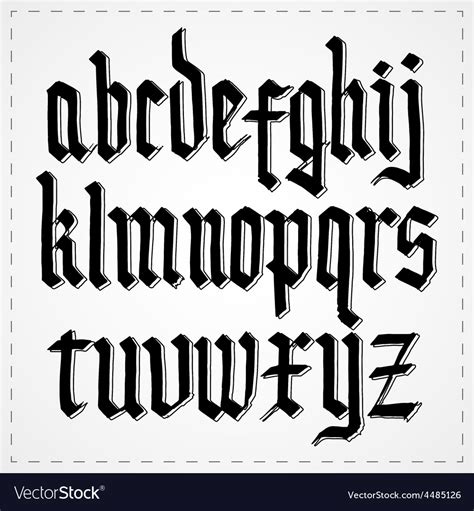 Gothic Gothic Writing Lettering Alphabet Lettering Fo