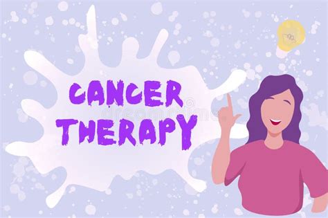 Conceptual Display Cancer Therapy Business Idea Treatment Of Cancer In