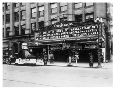 By movie lovers, for movie lovers. Movie theater marquee The Bride of Frankenstein | Omaha ...