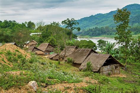 Tribal Village On The Mekonglaos Photograph By Robert Murray Pixels