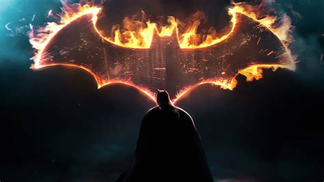 Batman Dark Knight Fire Logo Superheroes Wallpapers Hd