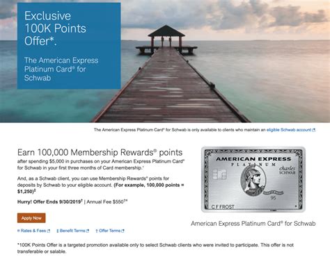 Open an eligible schwab account. Targeted Amex Platinum Schwab card with 100,000 MR sign-up offer