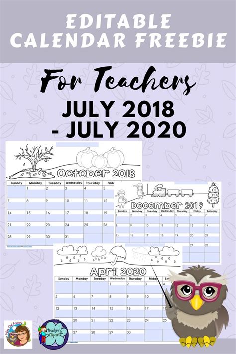 August 2022 Through June 2023 Editable Teacher Calendar Teacher