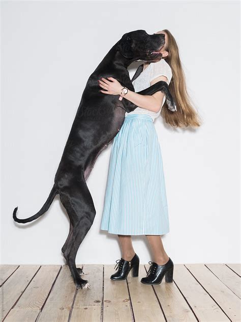 Woman And Her Big Dog By Stocksy Contributor Danil Nevsky Stocksy