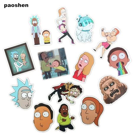 Video Games 35 Pcs Rick And Morty Cartoon Pvc Waterproof Sticker For