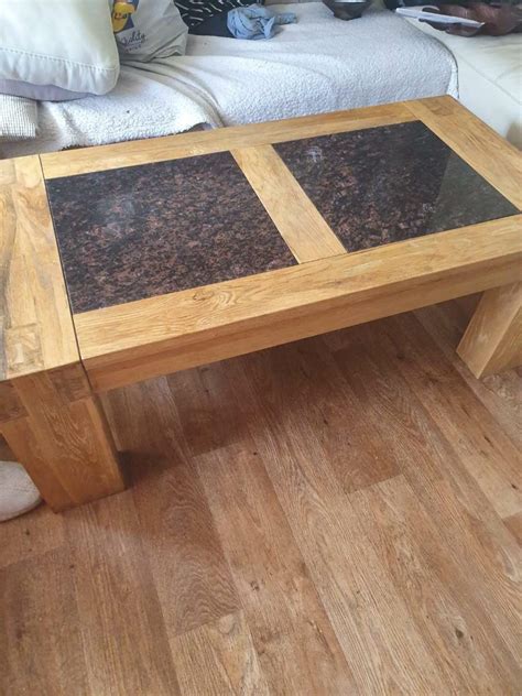 Wood And Marble Coffee Table Set In Broughty Ferry Dundee Gumtree