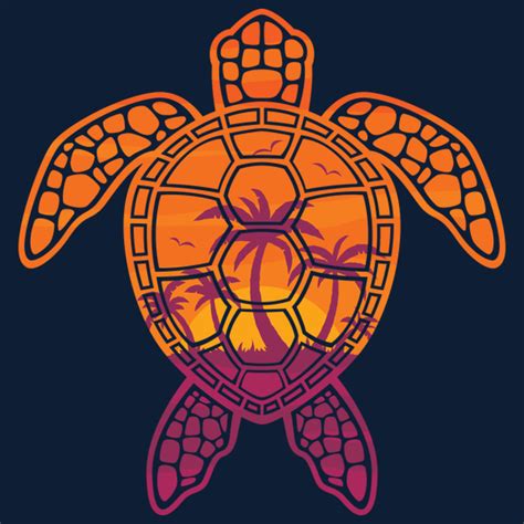 Tropical Sunset Sea Turtle Design From Neatoshop Day Of The Shirt