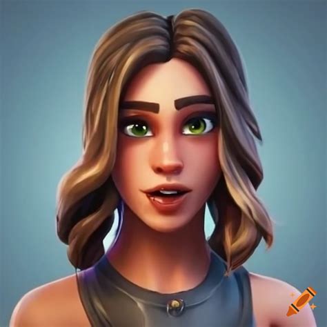 Fortnite Character With Long Brown Hair And Big Brown Eyes Middle Eastern Appearance On Craiyon