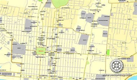 Kingston Jamaica In Adobe Pdf Printable Vector Street City Plan Map