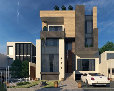 Villa In Kuwait 400 M2 On Behance In 2020 Modern House Facades