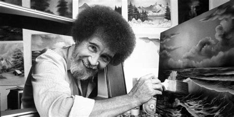 Photo Bob Ross Famous Curly Hair Was Actually Straight Bob Ross