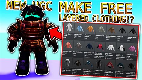 How To Get And Make Free Ugc Layered Clothing Roblox Youtube