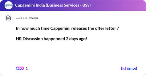 In How Much Time Capgemini Releases The Offer Lett Fishbowl