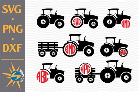 Tractor Monogram Graphic By Svgstoreshop · Creative Fabrica