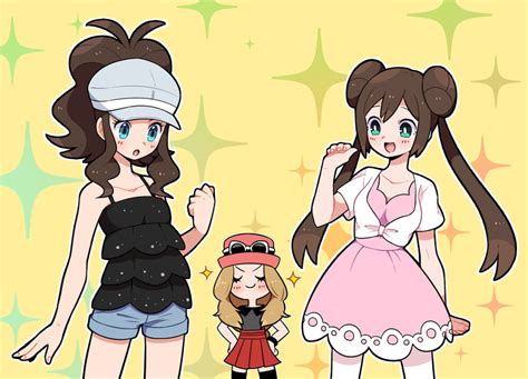 Rosa Hilda And Serena Pokemon And More Drawn By Moyori Danbooru
