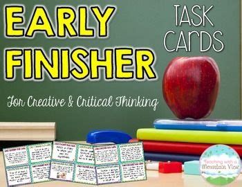 Early Finisher Task Cards Early Finisher Tasks Task Cards Early