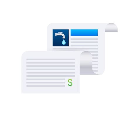 Premium Vector Water Utility Bill Icon Vector Stock Illustration