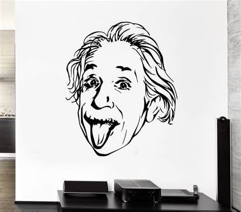 Wall Vinyl Sticker Decal Einstein Portrait Genius Scientist Physics