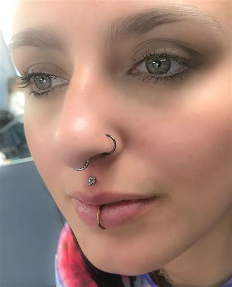 facial piercings lip piercing celebrities with nose piercings big nose beauty nostril hoop