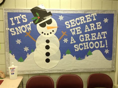 Winter Middle School Bulletin Board Everything Was Made With Butcher