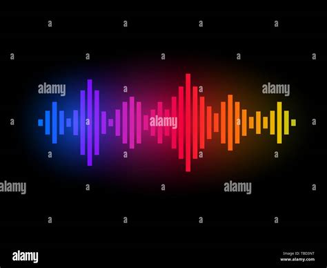 Digital Music Equalizer Color Waves Design Rainbow Sound Concept