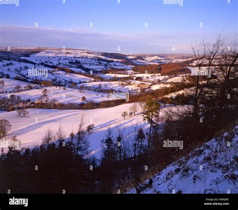 View Of Bilsdale In Winter Snow North York Moors North Yorkshire