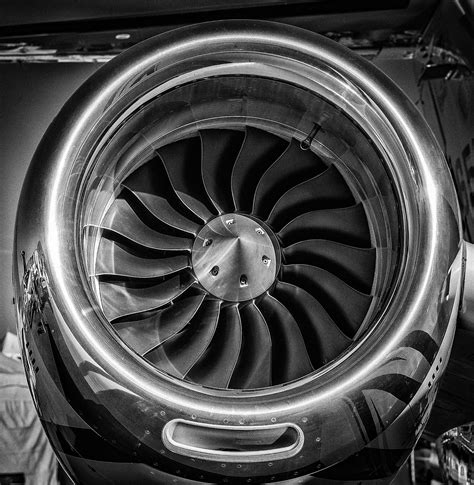 Jet Engine Turbine Blades Bandw Jet Engine Aircraft Engine Engineering