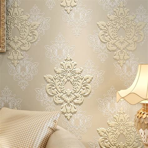 High Quality Luxury 3d Damask Wallpaper Fabric Embossed Wall Paper