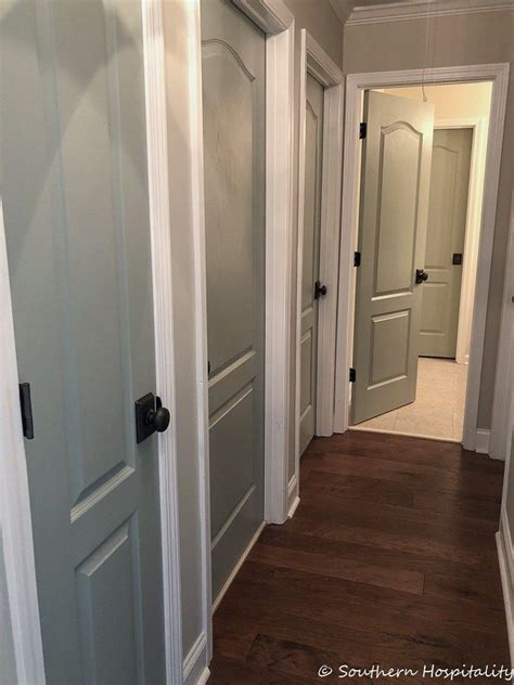 Whether are refinishing your metal front door or a fiberglass back door, the process is the same and uses latex paint and glaze to give any material the look of wood grain. Painting Interior Doors & Changing Hardware | Farmhouse ...