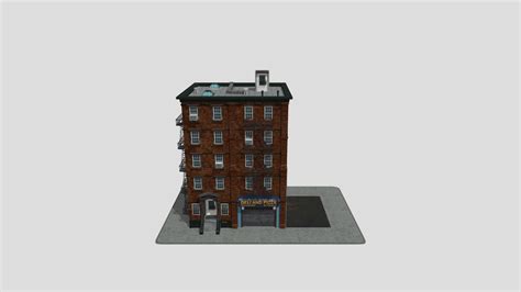 City Apartment Building Download Free 3d Model By Fredbear1211