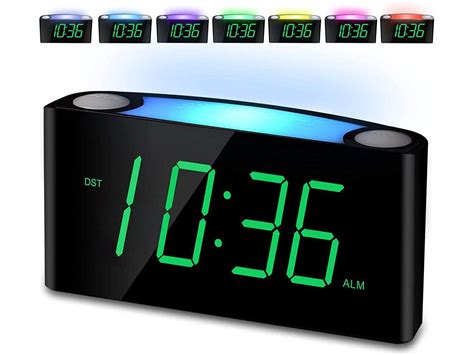 Alarm Clock Large Number Digital Led Display With Dimmer Night Light